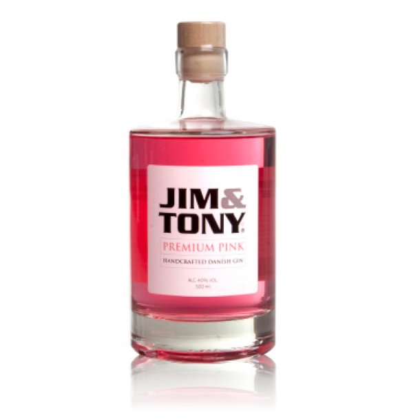 Jim &amp; Tony Premium pink Gin 500ml.